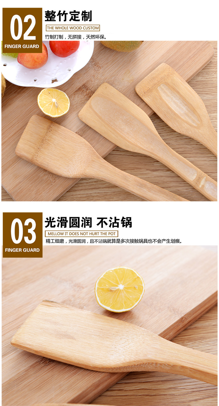 Xẻng tre không dính đặc biệt thìa gỗ nấu ăn bằng thìa không làm tổn thương các dụng cụ nhà bếp kệ gia vị inox