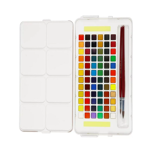 Японская пигментированная акварель, художественный комплект для начинающих, гуашь для школьников, 24 цветов, 36 цветов, 48 цветов, 96 цветов, полный комплект