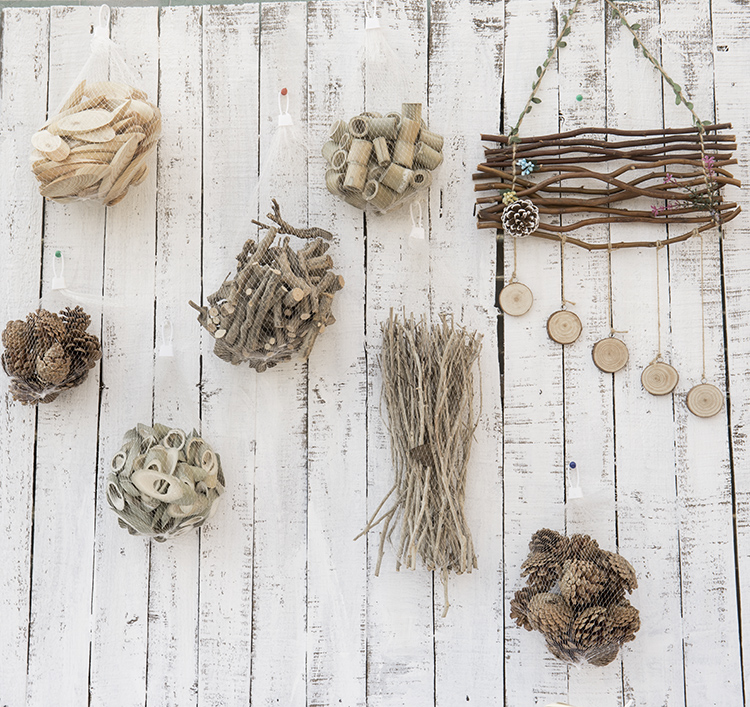 Natural Wood Stick Bale Fruit Branches American Countryside DIY Flower Arrangement Bark Wood Stick Original Eco Homemade Material Decoration