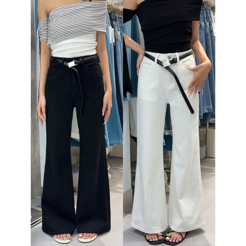Iez-Jeans with a Length That Suits All Body Types (with Belt) (the Suffix after the Model Number Represents the Color) 92237-
