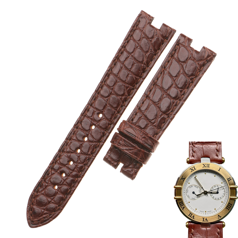 Suitable for Omega Omega Vintage Watches Owl Constellation Panda Eye Series Women's Concave Crocodile Leather Watch Strap