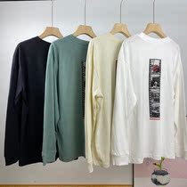  Daily single cabinet 598 high cotton three-dimensional offset printing letters long-sleeved T-shirt pure original retro loose bottoming shirt