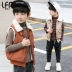 Áo vest bé trai mùa thu đông 2018 mới mùa thu Hàn Quốc mùa đông trẻ em mặc ngoài áo vest trẻ em cộng với nhung dày