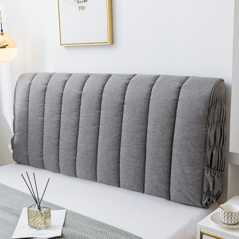 Full pack Nordic Bart headboard Soft bag backrest minimalist modern universal headboard Hood European Style Dust Cover Wood Bed Head