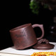 Yixing purple sand cup, original ore old purple clay, fully hand-engraved tea cup lid, large capacity men's purple east cup