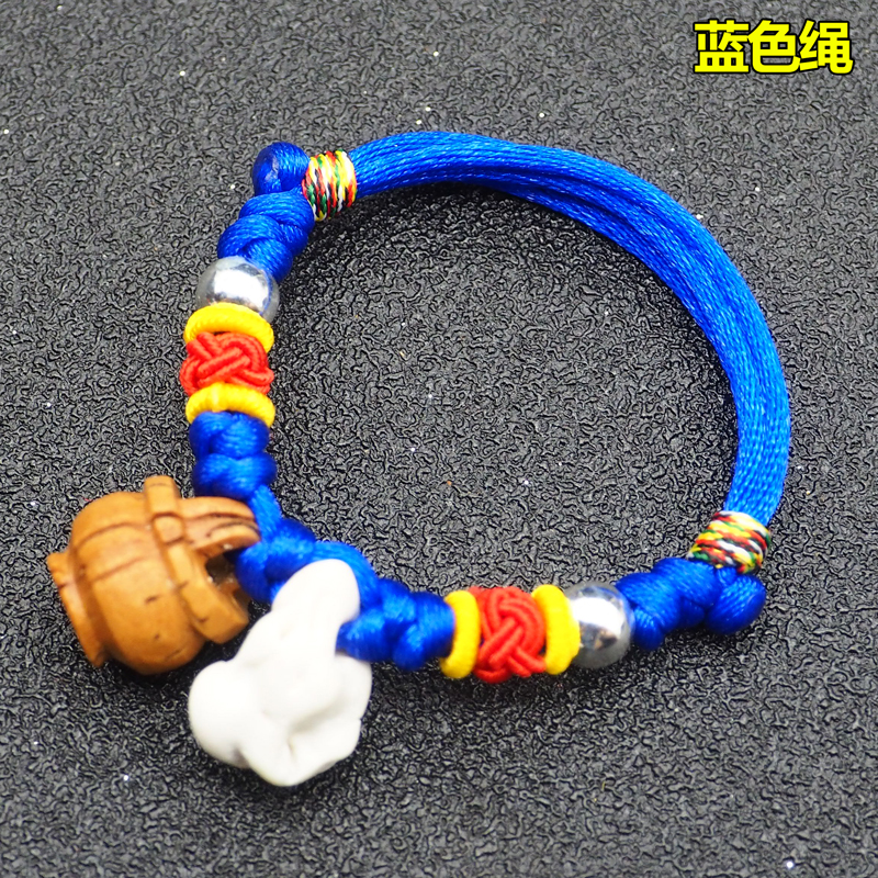 Linh hồn tà ác Taomu sốc em bé vòng tay dây thừng đỏ lợn gây sốc cho em bé trang sức bạc đan mặt dây chuyền với một đứa trẻ bình yên chuỗi đeo tay