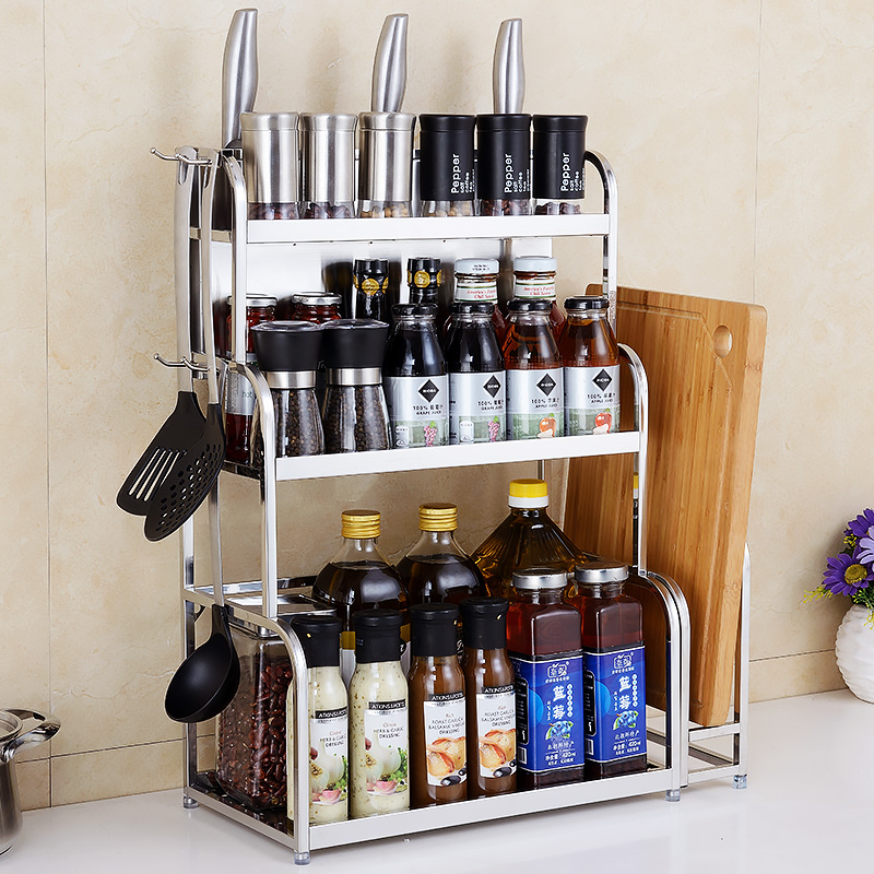 304 stainless steel kitchen rack seasoning seasoning tank rack stainless steel oil salt sauce vinegar supplies storage household