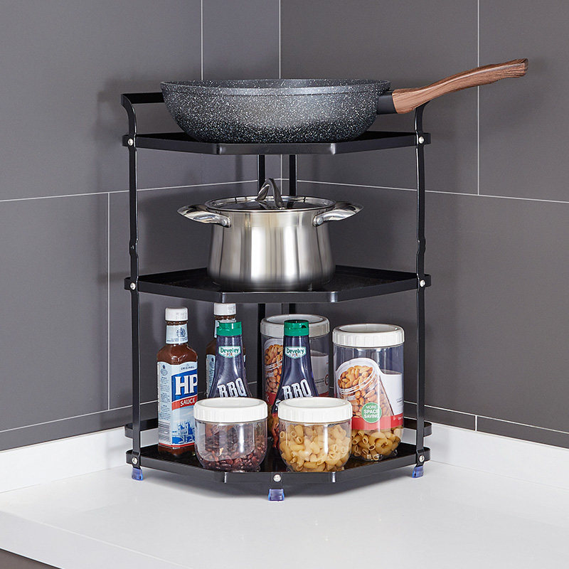 Kitchen Shelving of the Saucepan Grill Table Surface Corner Shelving Triangle Home Hearth Table Terrace Pan