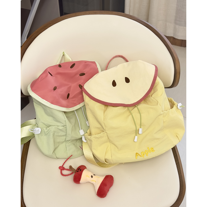 Summer Dopamine Color-Block Mini Backpack for Women 2025 New Style College Student Apple Cute Small School Bag Small Backpack