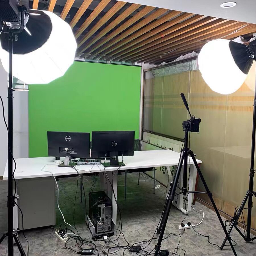 Import Green Curtain Like Cloth Portable Easy Pull Lifting Mesh Red Straight Podcast and Like Photo-specific Special Effects Green Cloth