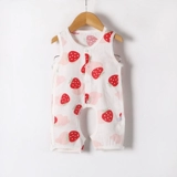 Детский хлопковый марлевый летний комбинезон для новорожденных подходит для мужчин и женщин для девочек, тонкая летняя одежда