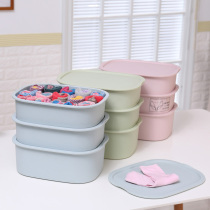 Underwear storage box Bra underwear socks storage box artifact plastic storage and finishing box covered dormitory household