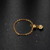 Кольцо, золотой регулируемый браслет с одной бусиной, подарок на день рождения