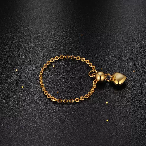 Кольцо, золотой регулируемый браслет с одной бусиной, подарок на день рождения