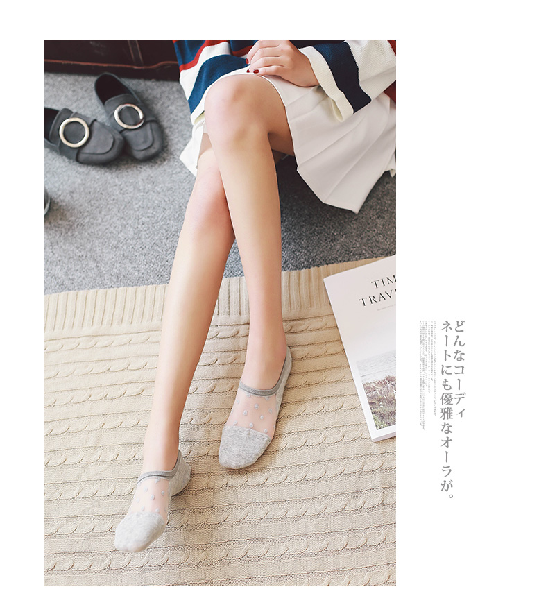 Đặng Nguyên mỏng ren trong suốt ren nữ vớ băng pha lê ngắn mùa hè vớ thủy tinh Nhật Bản vớ nữ pha lê tất nữ cổ cao