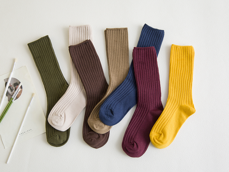 Đặng Yuan đống vớ nữ mùa hè cotton mỏng Phần Nhật Bản vớ gió Hàn Quốc vớ nữ sọc dọc waz quần vớ