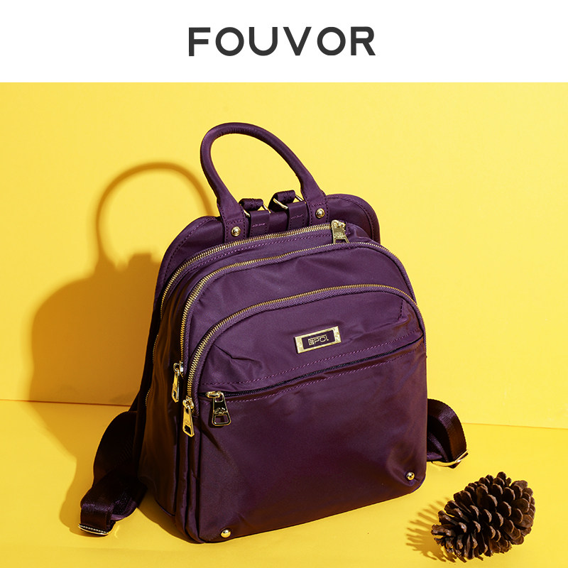 Fashion Lady Double Shoulder Bag Light Multilayer Small Bag Oxford Cloth Travel Bag Large Capacity Girl Computer School Bag Summer