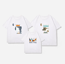Different parent-child T-shirt 2019 new Korean version of childrens family three or four summer clothes father and daughter mother and child dress tide