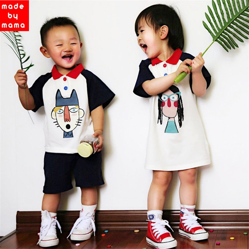 Kindergarten Landscaped Summer Clothing Children Suits 2022 Brothers and Girls Dress Banswear Custom Big Class Graduation Suit Photo Gown