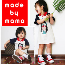 Baby girl Summer short sleeve T-shirt polo skirt long girl Korean childrens clothing 4 cotton 1-3 foreign style 2 and a half