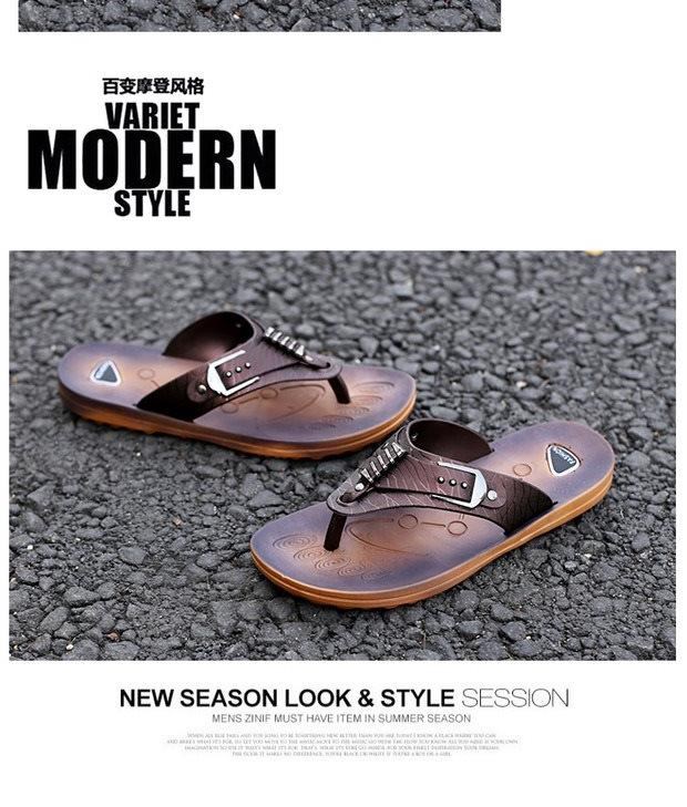 Mùa hè nam mới dép xỏ ngón Phiên bản Hàn Quốc của dép đi biển dép gucci