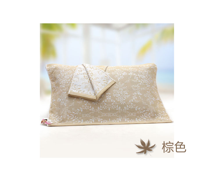 Ba Qi chính hãng bông gạc vải gối vợ chồng gối tăng kết hôn không phai một cặp vận chuyển tải - Khăn gối khăn bông gối