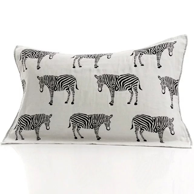 Bông gạc ba lớp dành cho người lớn bằng vải cotton cotton hoạt hình vài chiếc gối cặp đôi hai gói vỏ gối nằm