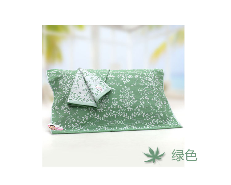 Ba Qi chính hãng bông gạc vải gối vợ chồng gối tăng kết hôn không phai một cặp vận chuyển tải - Khăn gối khăn bông gối