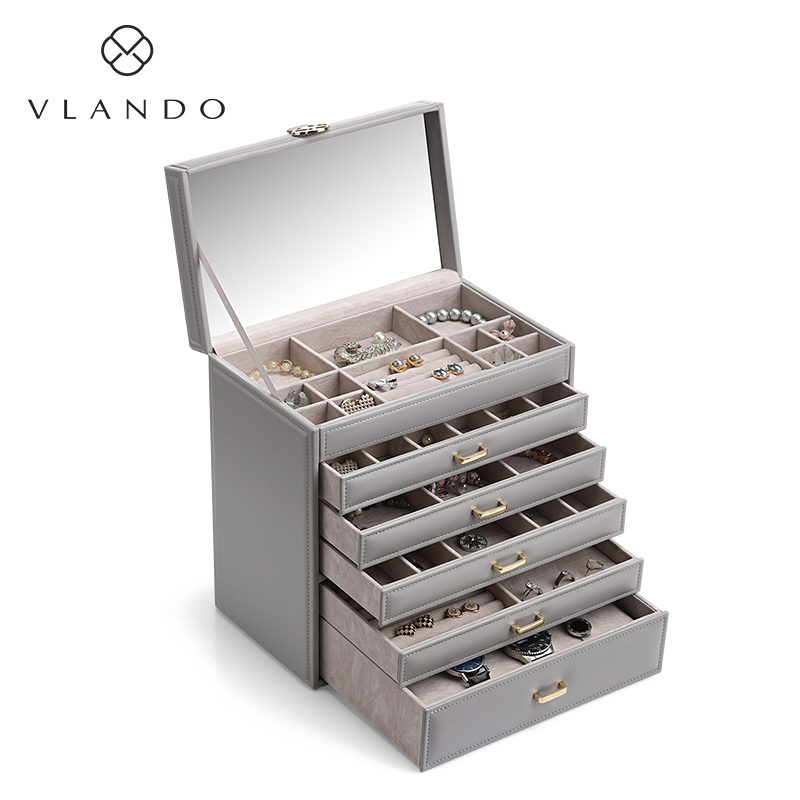 VLANDO Cronyandora's first decorated box earrings WATCH JEWELRY Jewelry Ornament Containing Box Advanced Sensation-Taobao