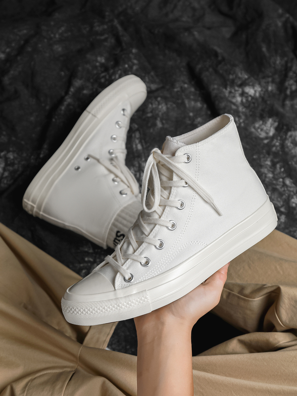 Okayama Kurehime Casual Versatile Couple High-Top Canvas Shoes Women's Low-Top 1970S White Sneakers Men's Trendy Shoes