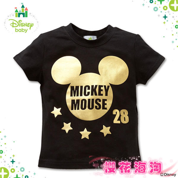 Spot Japanese Westinghouse baby Children 19 years new qualification Mickey short sleeve T-shirt