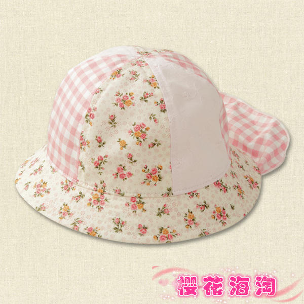 Spot Japanese Songya Newborn baby baby baby UV shade fisherman hat