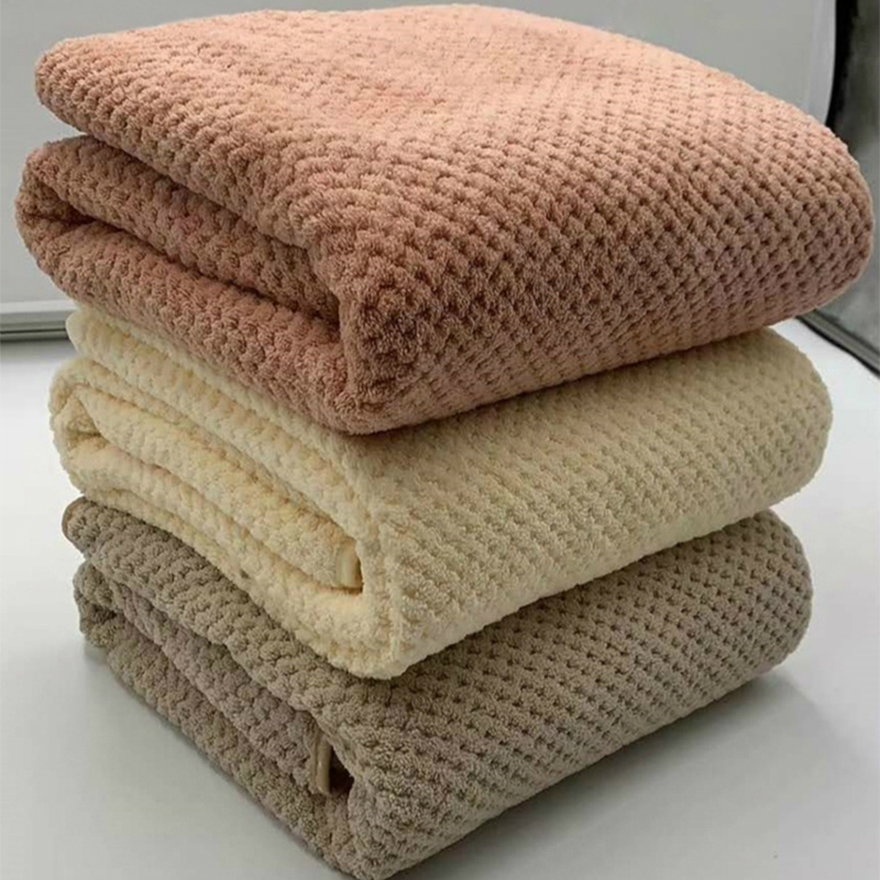 Bath Towel Set for Home Use, Men'S, More Absorbent Than Pure Cotton, Three-Piece Set, 100% Cotton, Adult Men's Model, 2025 New Style