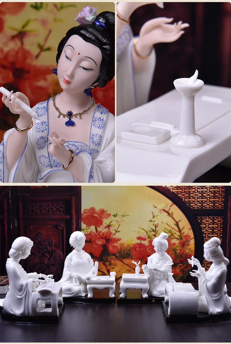Oriental classic beauty place Chinese soil ceramics study ancient frame sitting room adornment/got connected to chassis