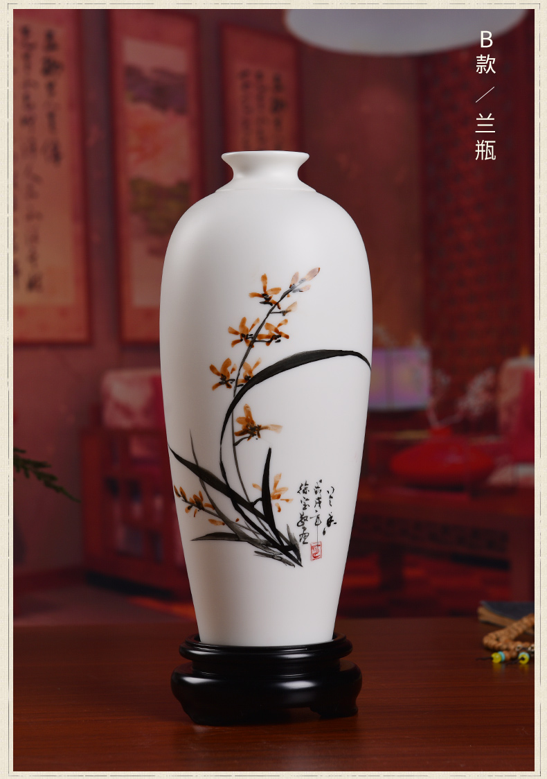 Oriental soil hand - made ceramic vase furnishing articles Chinese style household adornment art/by patterns