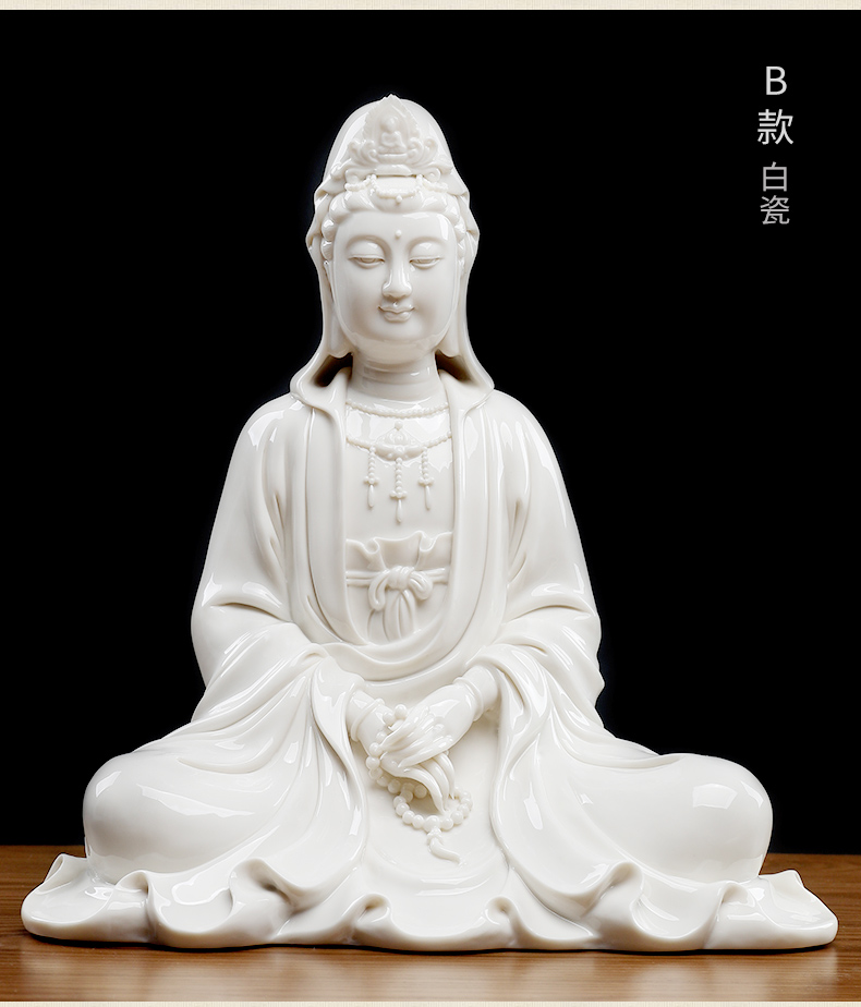 Oriental clay ceramic at home furnishing articles dehua white porcelain avalokitesvara figure of Buddha its/meditation guanyin