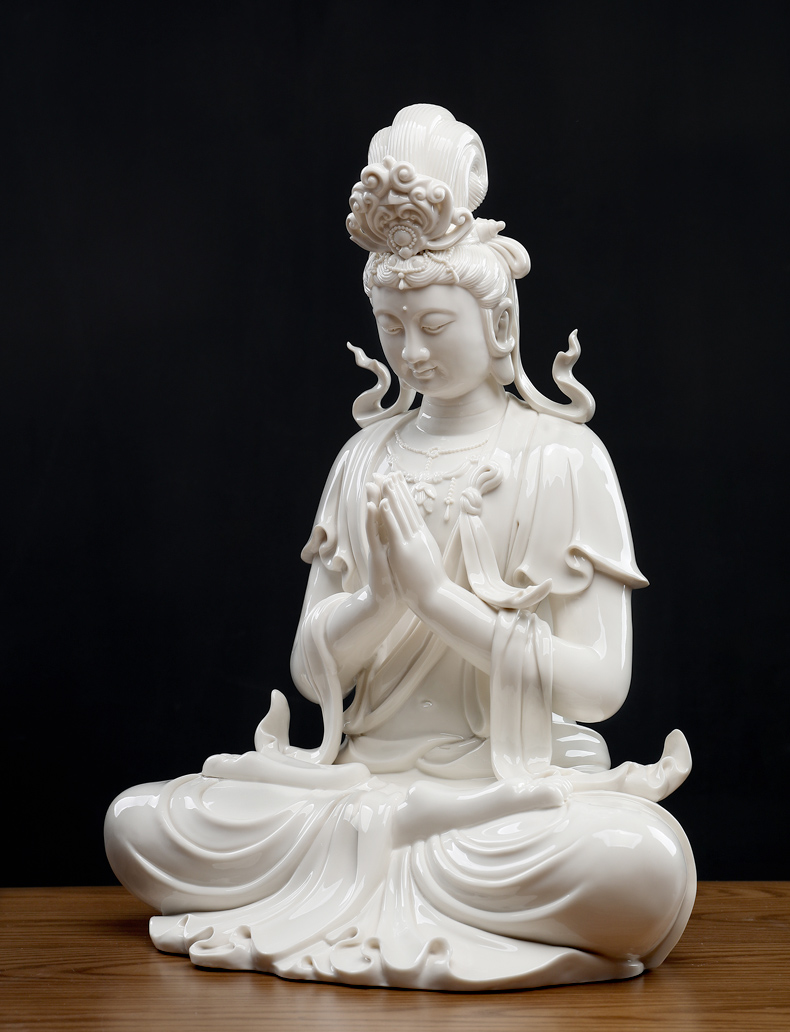 Blessing of Oriental clay ceramic guanyin furnishing articles dehua white porcelain its art club house sitting room porch decoration