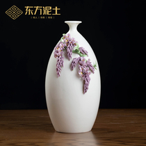 Oriental clay ceramic handmade vase home ornaments living room modern luxury bedroom Bogu shelf counter decorations