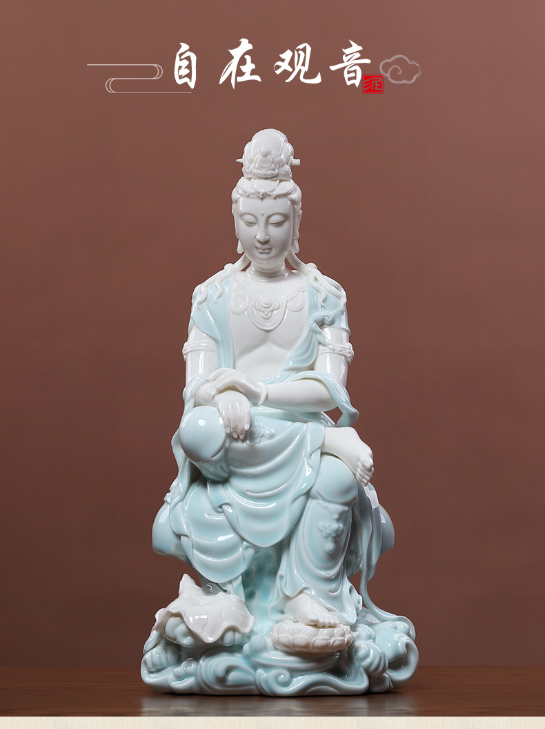 The east mud dehua ceramic its art of Chinese style house sitting room porch rich ancient frame/free goddess of mercy