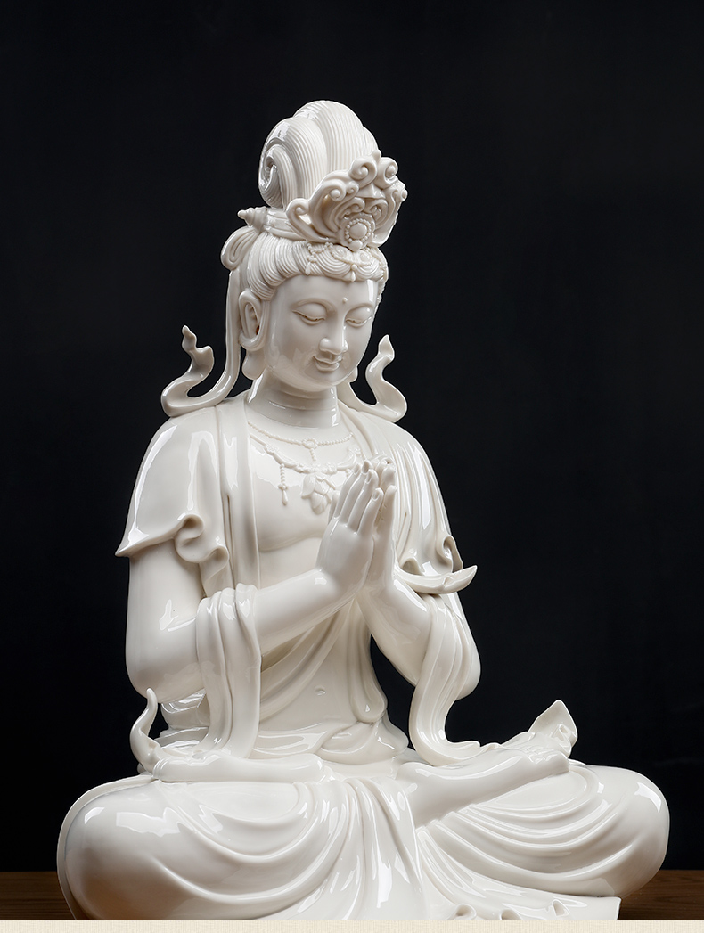 Blessing of Oriental clay ceramic guanyin furnishing articles dehua white porcelain its art club house sitting room porch decoration