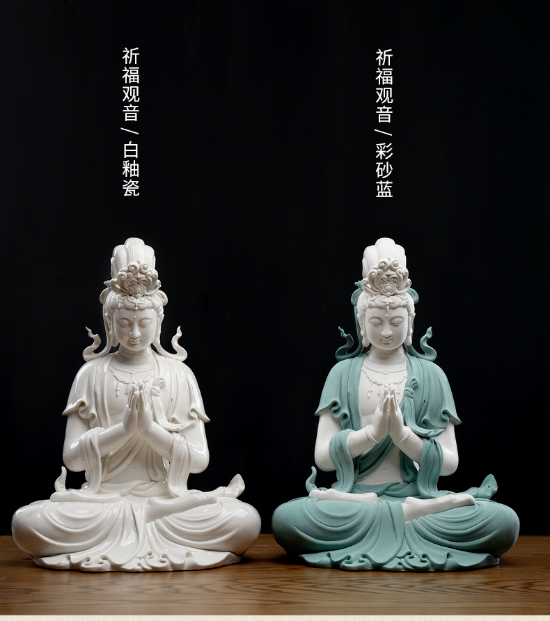 Blessing of Oriental clay ceramic guanyin furnishing articles dehua white porcelain its art club house sitting room porch decoration