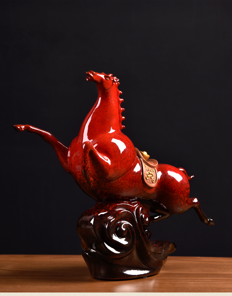 Oriental clay ceramic horse horse furnishing articles office desktop decoration business gifts/success