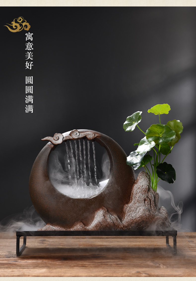 The east mud successfully implement creative ceramic water furnishing articles home office desktop sitting room adornment humidifier