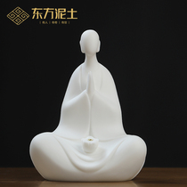 Oriental clay ceramics Chinese Zen no incense vessel incense seat ornament living room study office table decorations