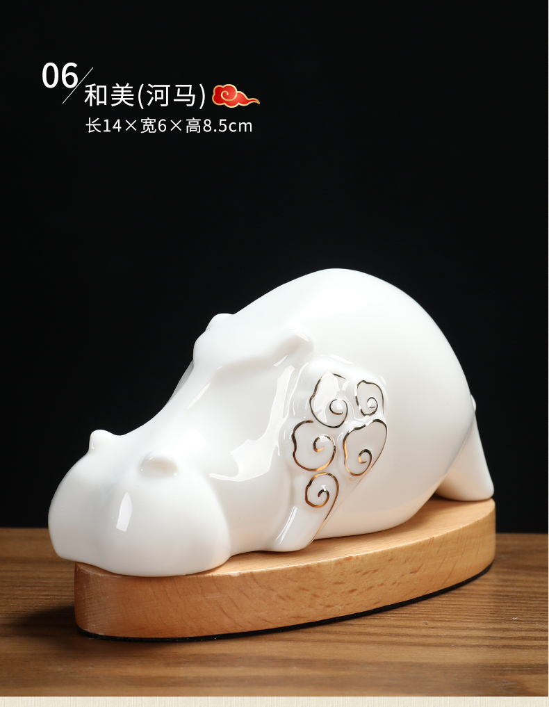 Oriental clay ceramic mascot mouse small place, a 2020 year of the rat New year gifts/cloud a night light