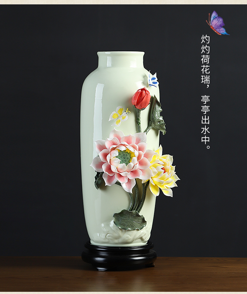 Oriental clay ceramic vase furnishing articles sitting room ark of high - grade decorative decoration/recent manual arts and crafts