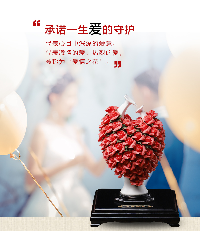 The east mud wedding present ceramic flowers furnishing articles for girlfriends friend colleague gift newly - I bridal chamber decorates