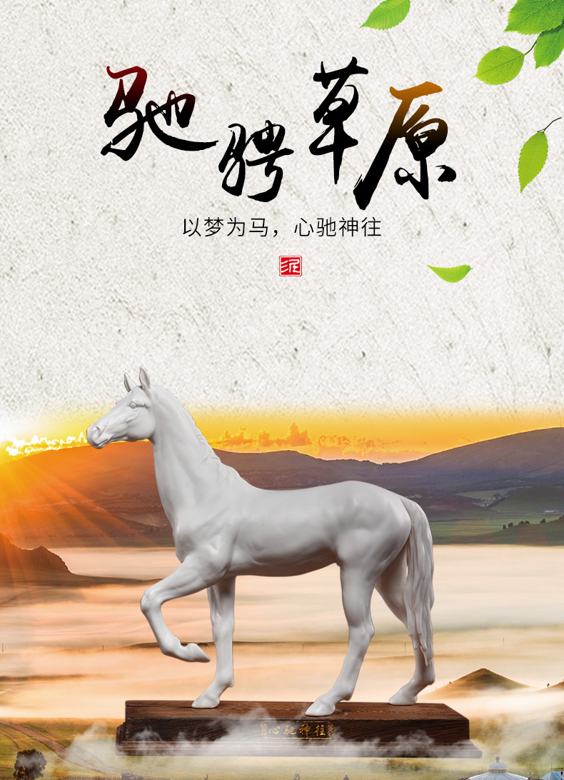 Oriental clay ceramic horse furnishing articles master of its art creative office decoration gifts/with longing