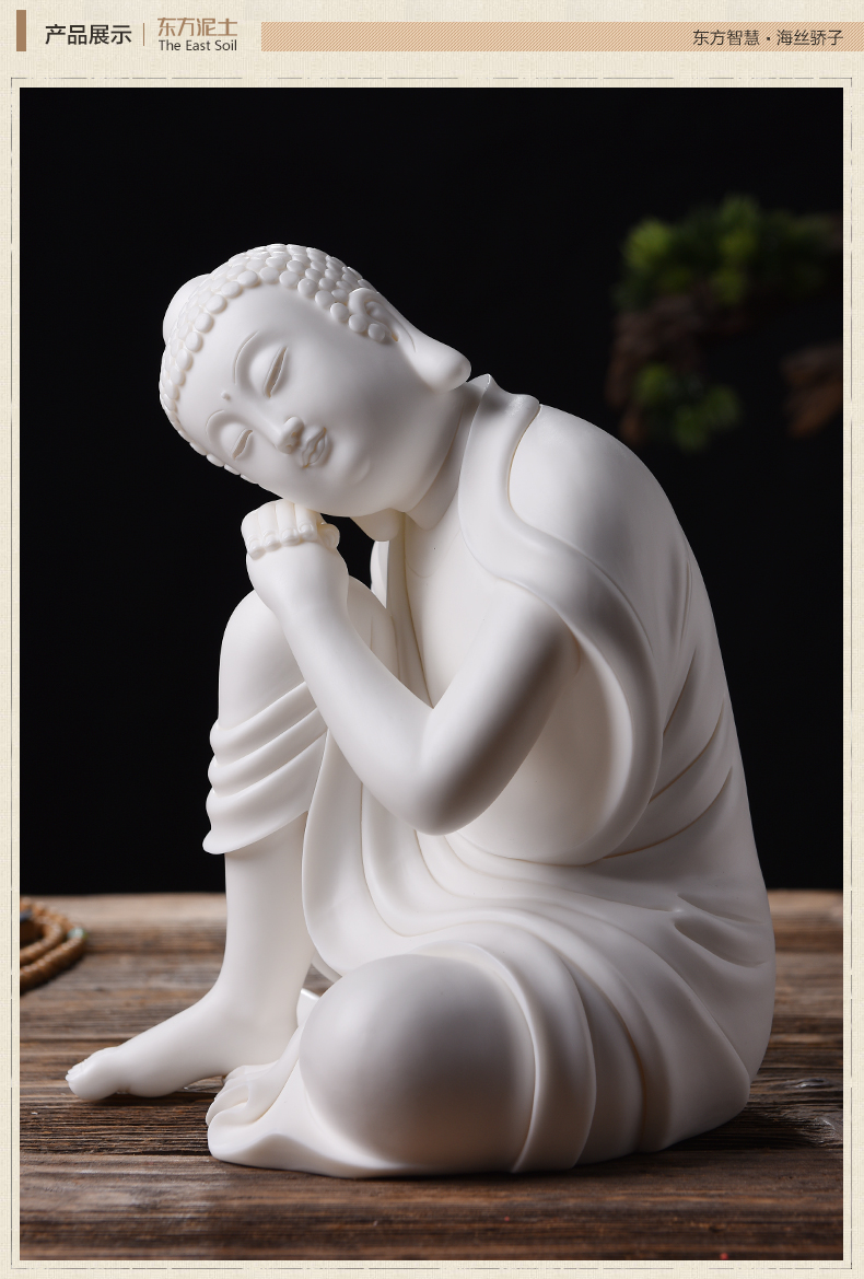 The east mud creative Chinese style household indoor ceramic Buddha zen furnishing articles study porch desktop ornaments