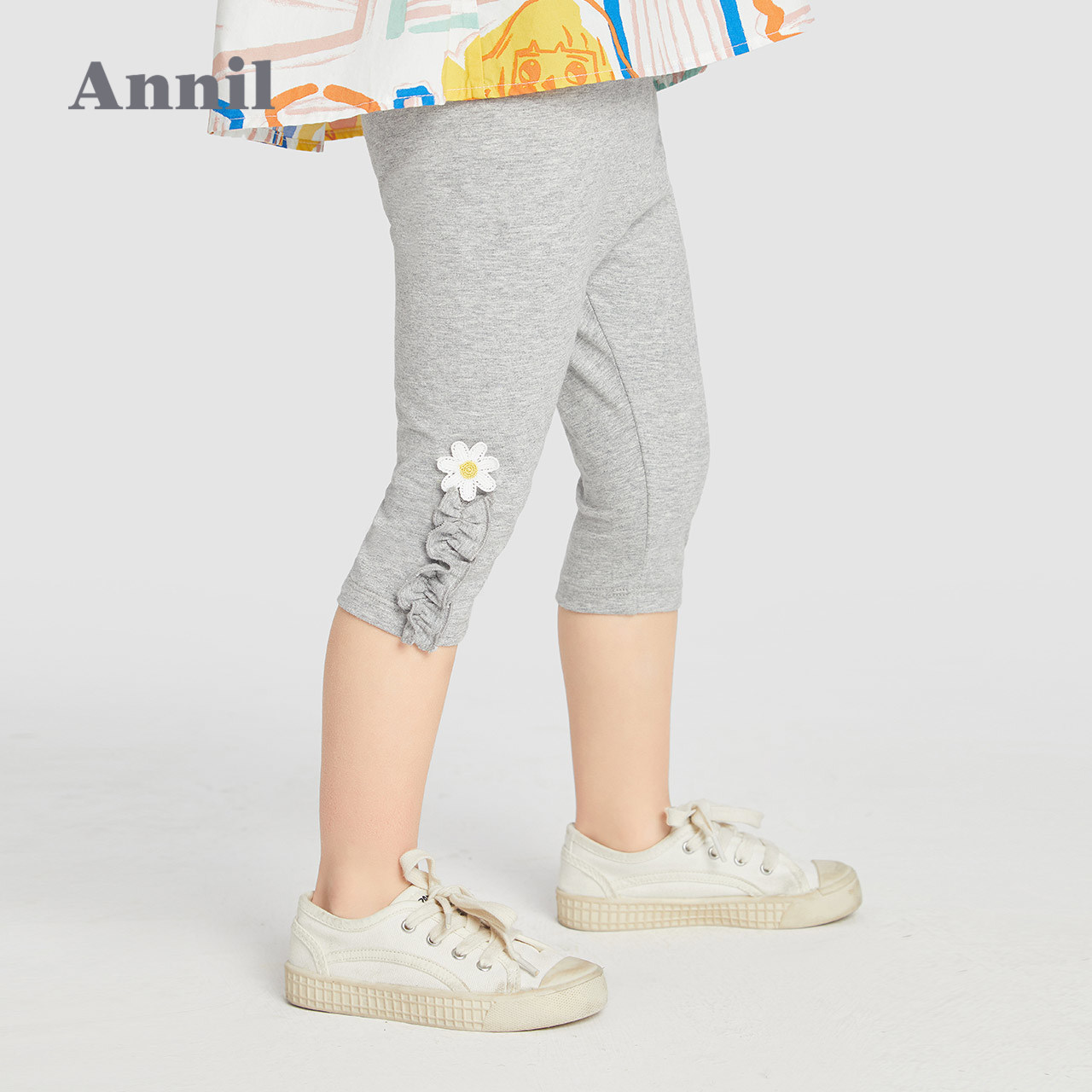 安奈儿 21年夏季新款 女童打底裤 七分裤 天猫优惠券折后¥29包邮(¥49-20)80~120码3色可选